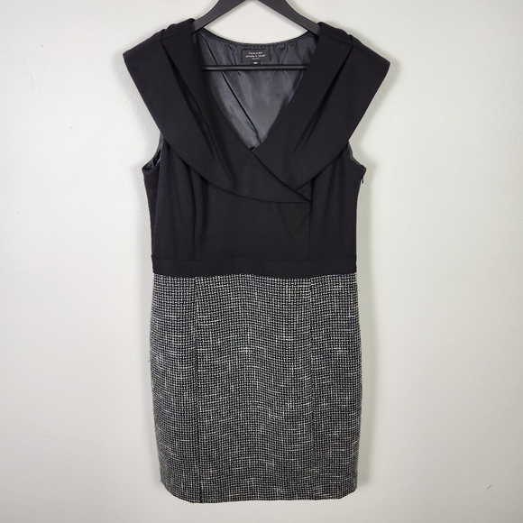 Tahari ASL Dresses & Skirts - EUC Tahari ASL Petite Black & White Sleeveless V-Neck Sheath Dress Size 12P #664